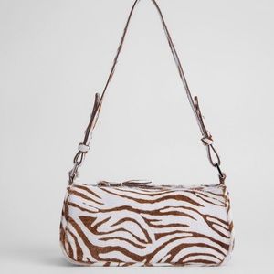 BY FAR Eve Zebrina Beige Leather Bag